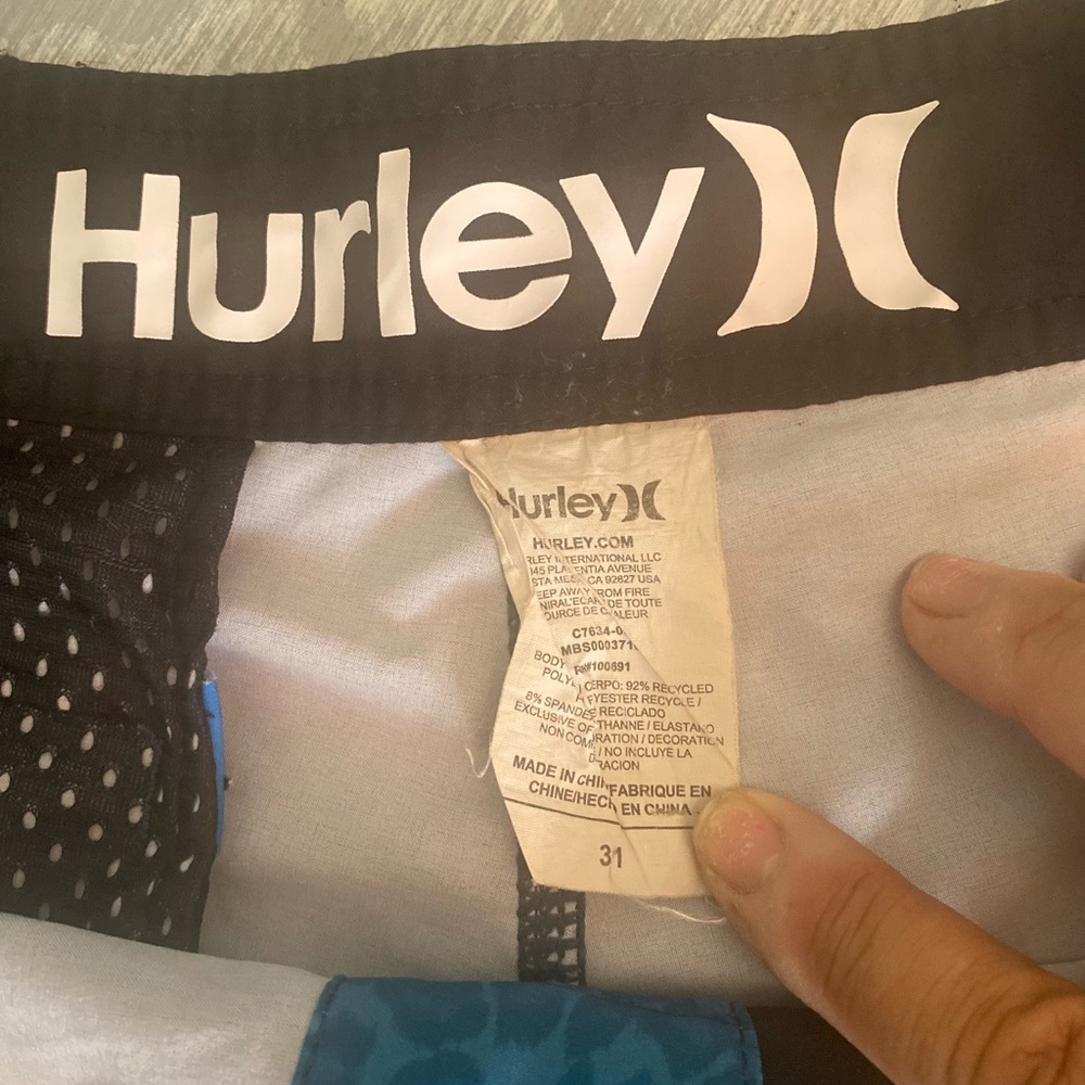 Hurley two toned blue Patterned Board Shorts size 31‎ - Picture 4 of 6